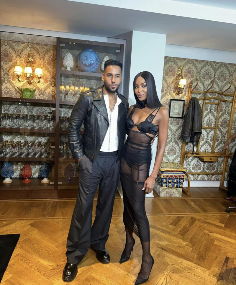 Romeo Santos y Naomi Campbell, invitados especiales del desfile de Dolce & Gabbana en Milán