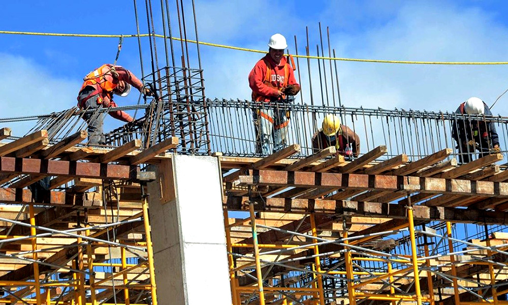 La construcción comenzó a crecer en septiembre