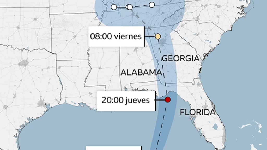 Helene toca tierra en el noroeste de Florida como un potente huracán categoría 4, con vientos y marejadas “catastróficos”