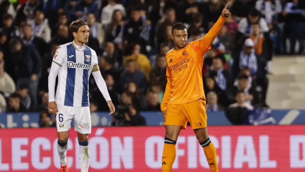 Se terminó la sequía: Kylian Mbappé anotó en goleada del Real Madrid al Leganés