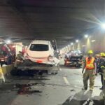 Tres personas fueron atendidas tras accidente en túnel de la 27 de Febrero