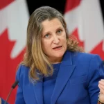 Ministra de Finanzas de Canadá renuncia por diferencias con Trudeau sobre aranceles de Trump