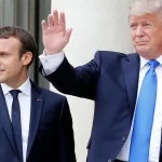 Efusivo saludo de Trump a Macron se volvió viral