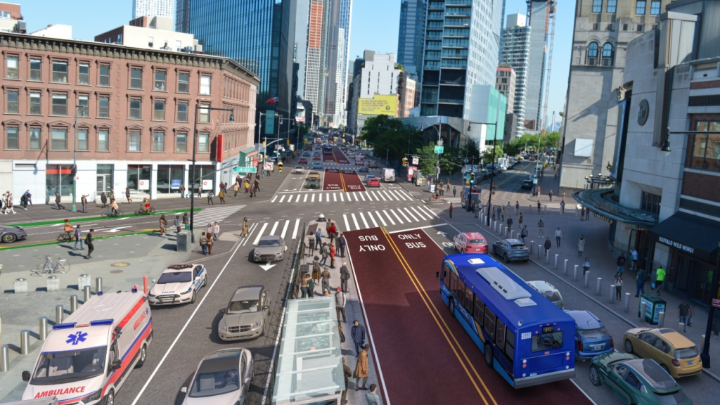 Proponen nuevos carriles para buses en la Avenida Flatbush